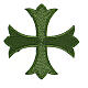 Emblème croix grecque thermoadhésive 12 cm couleurs liturgiques s2