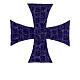 Bügelpatch, Malteserkreuz, Stickerei, 4 liturgische Farben, 10x10cm s6
