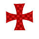 Aplicación termoadhesiva colores litúrgicos 10 cm cruz de Malta s3