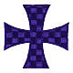 Aplicación termoadhesiva colores litúrgicos 10 cm cruz de Malta s5