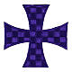 Application thermocollante couleurs liturgiques 10 cm croix de Malte s5