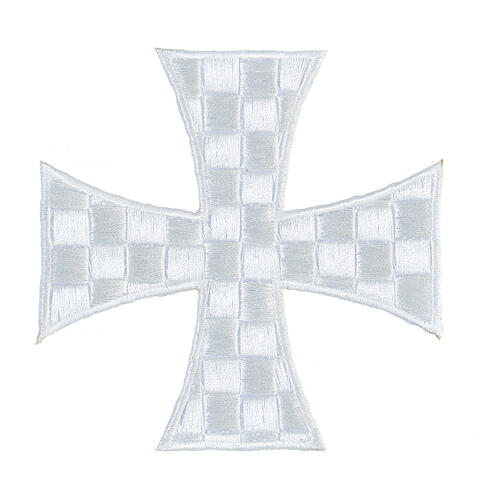 Applicazione termoadesiva colori liturgici 10 cm croce di Malta 4