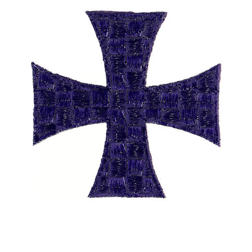 Applicazione termoadesiva colori liturgici 10 cm croce di Malta 6