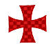 Iron-on Templar cross applique liturgical colors 10 cm s3
