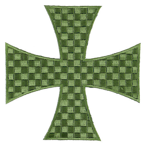 Bügelpatch, Malteserkreuz, Stickerei, 4 liturgische Farben, 18x18cm 2