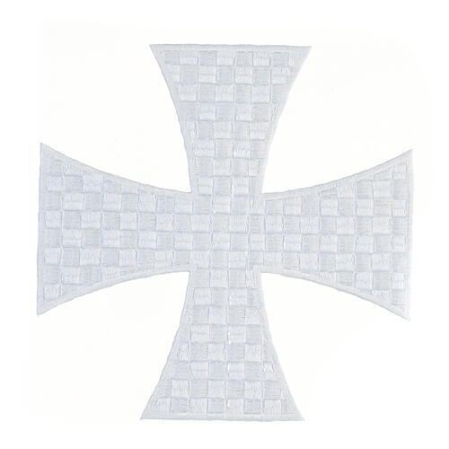 Bügelpatch, Malteserkreuz, Stickerei, 4 liturgische Farben, 18x18cm 4