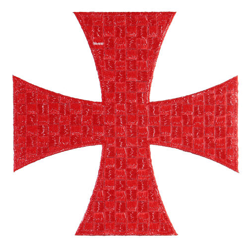 Bügelpatch, Malteserkreuz, Stickerei, 4 liturgische Farben, 18x18cm 6