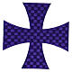 Emblème thermocollant croix de Malte 18 cm s5