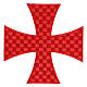 Krzyż maltański aplikacja termoprzylepna, 18 cm, kolory liturgiczne s3