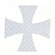 Krzyż maltański aplikacja termoprzylepna, 18 cm, kolory liturgiczne s4