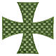 Iron-on Maltese cross patch 18 cm s2