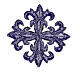 Thermoadhesive cross for liturgical vestments, four colours, 3 in s6