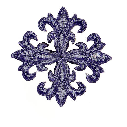 Croix thermocollante vêtements liturgiques quatre couleurs 8 cm 6