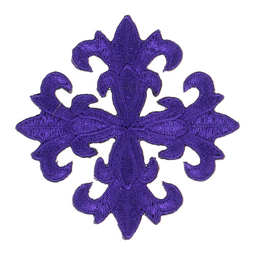Croce termoadesiva paramenti sacri quattro colori 8 cm 5