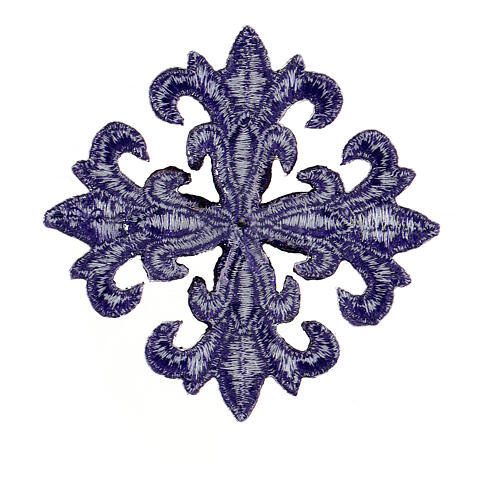 Croce termoadesiva paramenti sacri quattro colori 8 cm 6