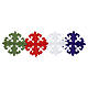 Krzyż termoprzylepny do paramentów sakralnych, 8 cm, cztery kolory s1