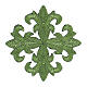 Krzyż termoprzylepny do paramentów sakralnych, 8 cm, cztery kolory s2