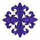 Krzyż termoprzylepny do paramentów sakralnych, 8 cm, cztery kolory s5