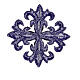 Krzyż termoprzylepny do paramentów sakralnych, 8 cm, cztery kolory s6