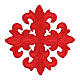 Iron-on cross patch for sacred vestments four colors 8 cm s3