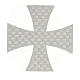 Cruz de Malta 18 cm plateada adhesiva s3