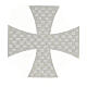 Maltese cross silver patch 18 cm s3