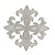 Liturgical self-adhesive patch, silver cross, 3 in s1