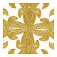 Golden cross for liturgical vestments, iron-on patch, 5 in s2