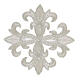 Iron-on silver cross applique for vestments 12 cm  s1