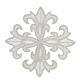 Iron-on silver cross applique for vestments 12 cm  s3