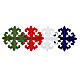 Bügelpatch, gleicharmiges Kreuz, Stickerei, 4 liturgische Farben, 12x12cm s1