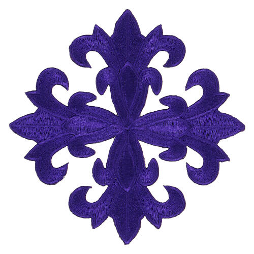 Cross-shaped patch, liturgical colours, 5 in 6
