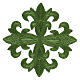 Emblème thermocollant croix couleurs liturgiques 12 cm s2