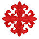 Patch croce quattro colori liturgici 12 cm s4