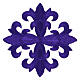 Patch croce quattro colori liturgici 12 cm s6