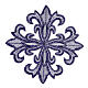 Patch croce quattro colori liturgici 12 cm s7