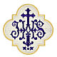 Aufnäher, Emblem "IHS", Stickerei, 4 liturgische Farben, 13x13cm s6