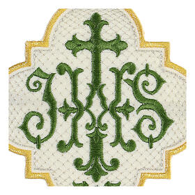 Emblema não adesivo IHS cores litúrgicas 13 cm