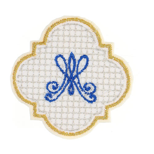 Aufnäher, Emblem mit Mariensymbol, Stickerei, 8x8cm 2