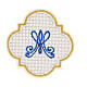 Aplicação de acabamento vestes litúrgicas símbolo mariano 8 cm s2