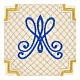 Emblema para costura Ave Maria 13 cm vestes litúrgicas s2