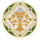 Aufnäher, Eucharistie-Symbol, Stickerei, 4 liturgische Farben, 17x17cm s2