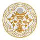 Aufnäher, Eucharistie-Symbol, Stickerei, 4 liturgische Farben, 17x17cm s5