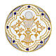 Aufnäher, Eucharistie-Symbol, Stickerei, 4 liturgische Farben, 17x17cm s7