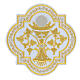 Aufnäher, Eucharistie-Symbol, Stickerei, gold-/silberfarben, 17x17cm s1