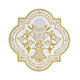 Aufnäher, Eucharistie-Symbol, Stickerei, gold-/silberfarben, 17x17cm s3