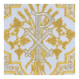 Aufnäher, Christusmonogramm, Stickerei, gold-/silberfarben, 17x17cm