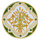 Non-adhesive patch, Chi-Rho and wheat, liturgical colours, 7 in s2