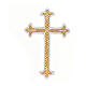 Bügelpatch, dreilappiges Kreuz, Stickerei, 4 liturgische Farben, 8x5cm s4