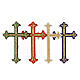 Budded cross, iron-on fabric application, liturgical colours, 5x3 in s1